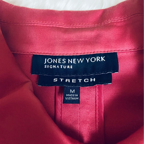 Jones New York Signature Sz M Orange Women’s Utility Jacket with Stretch - Picture 7 of 11